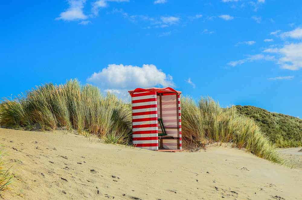 Strandzelte auf Borkum am Strand Strandzelte auf Borkum am Strand