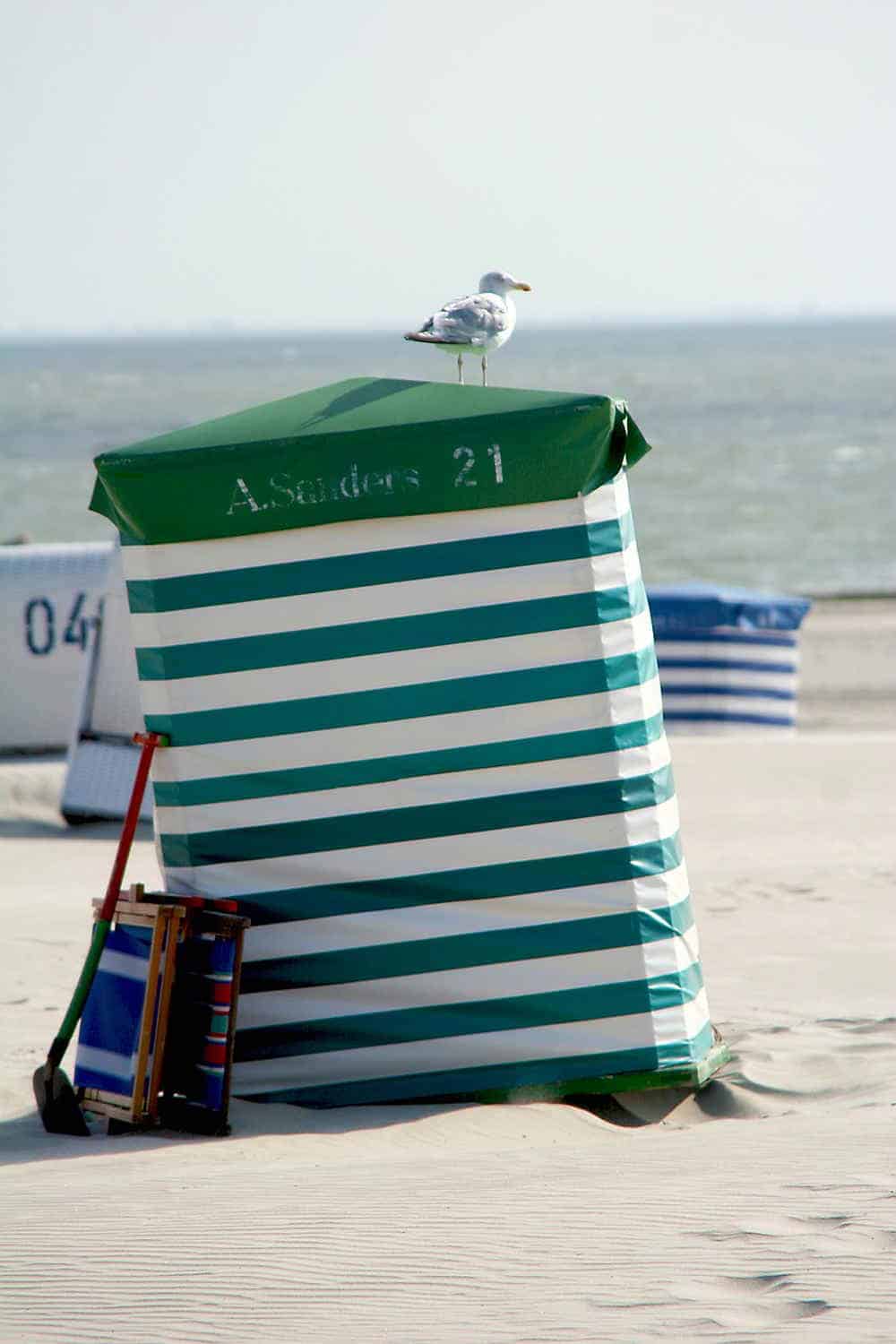 Strandzelt am Strand von Borkum Strandzelt am Strand von Borkum