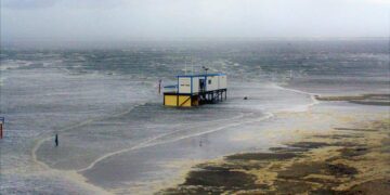 Borkum bei schlechten Wetter